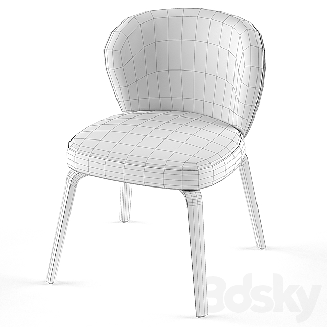 Mudi chair and Pero table set 3DSMax File - thumbnail 3