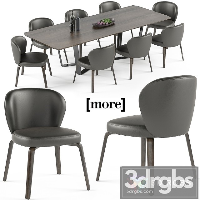 Mudi Chair Pero Table 3dsmax Download - thumbnail 1