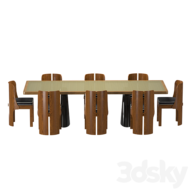 N 341 – 172 DINING CHAIR TABLE BY RUEMMLER 3DSMax File - thumbnail 2