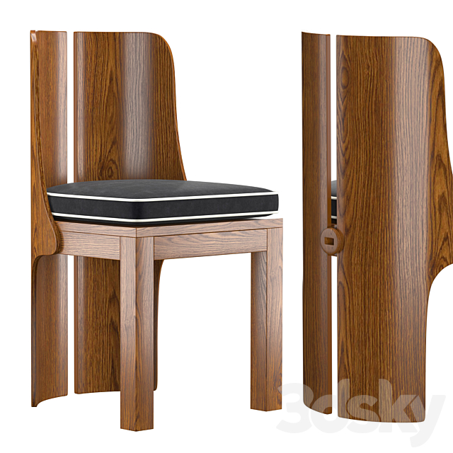 N 341 – 172 DINING CHAIR TABLE BY RUEMMLER 3DSMax File - thumbnail 5