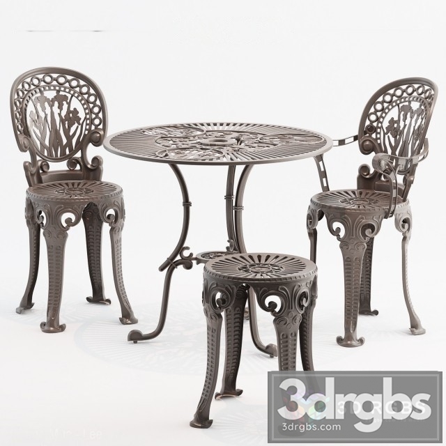 Narcisi Table and Chair 3dsmax Download - thumbnail 1