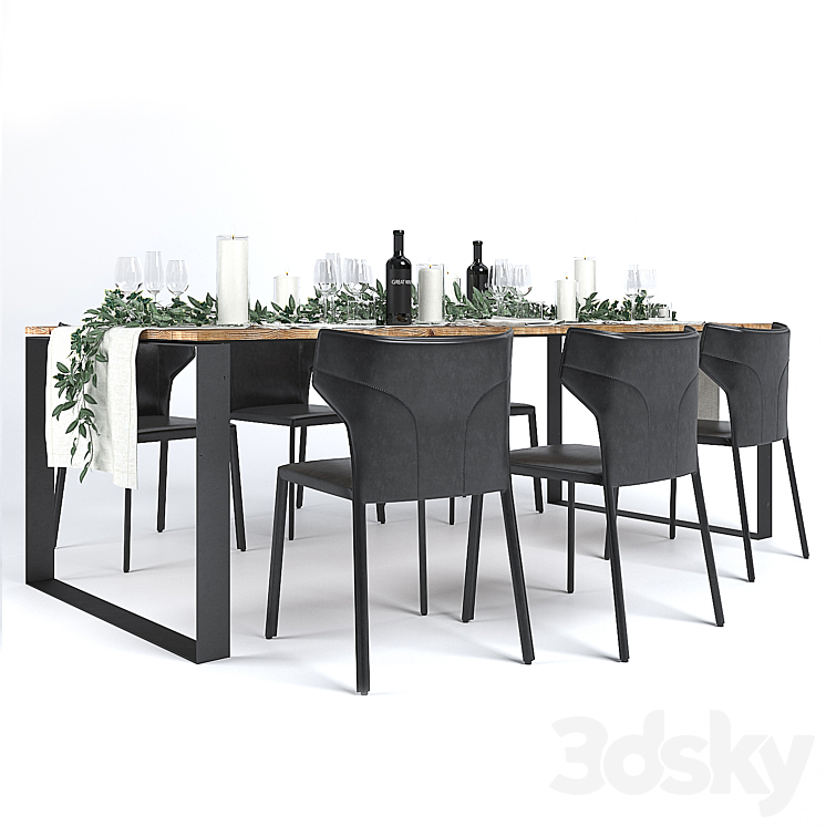 Natuzzi Pi Greco Dinning 3DS Max - thumbnail 1