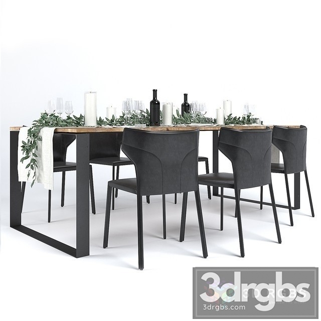 Natuzzi Pi Greco Dinning 3dsmax Download - thumbnail 1