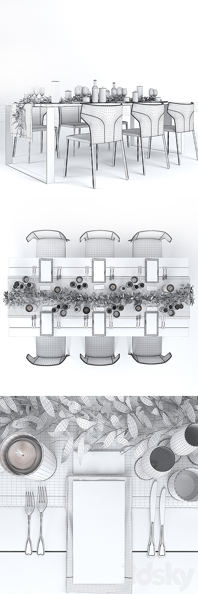 Natuzzi Pi Greco Dinning 3DSMax File - thumbnail 3