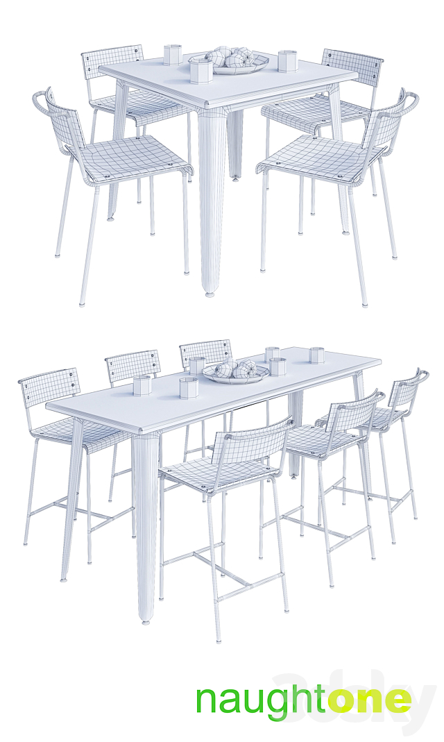 Naughtone Construct Table Set 3DSMax File - thumbnail 3