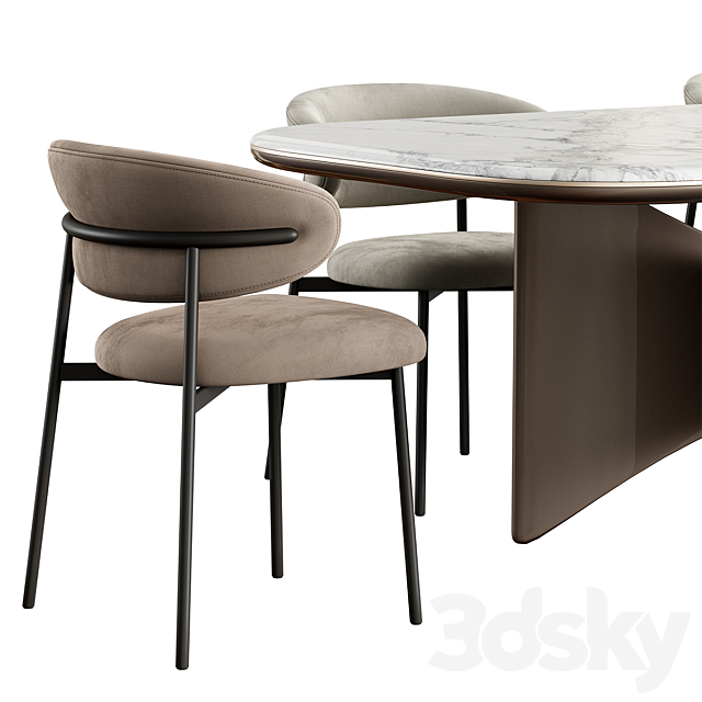 NEO Chair Turri Blues Table 3DS Max Model - thumbnail 3