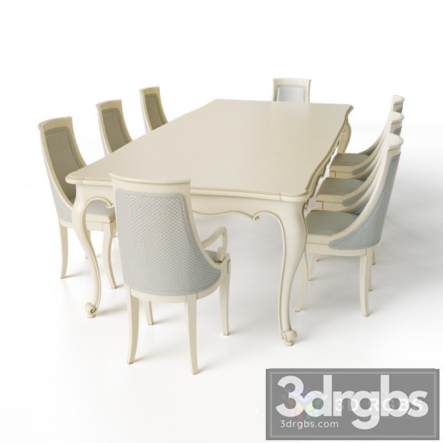 Neoclassic Diningroom Set 3dsmax Download - thumbnail 1