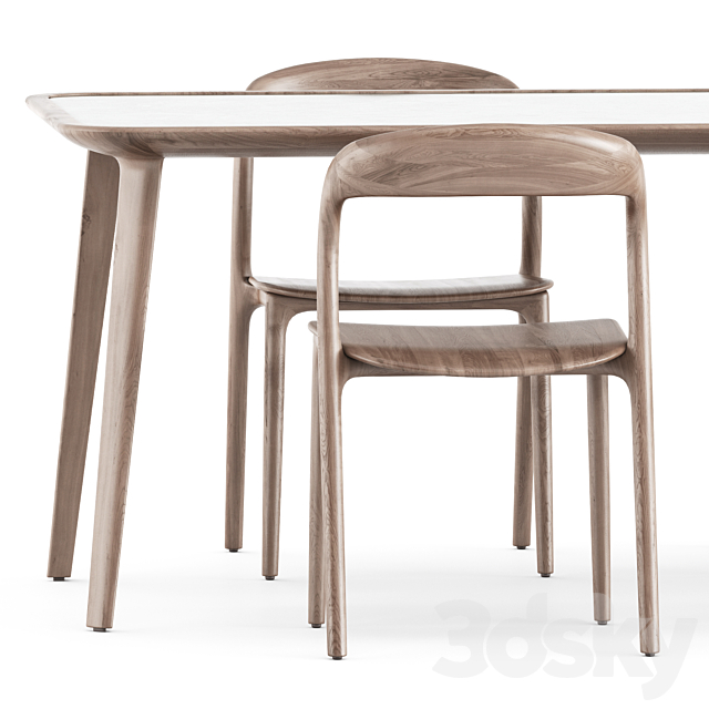 Neva chairs and Kalota table by Artisan 3DS Max Model - thumbnail 3