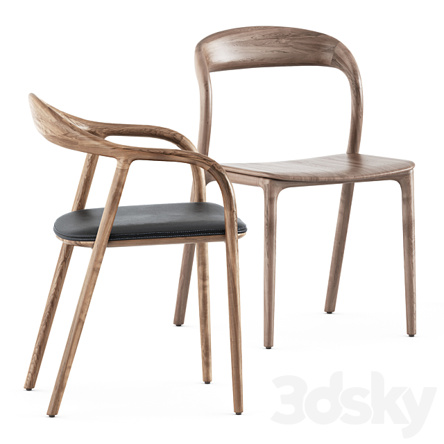 Neva chairs and Kalota table by Artisan 3DS Max Model - thumbnail 4