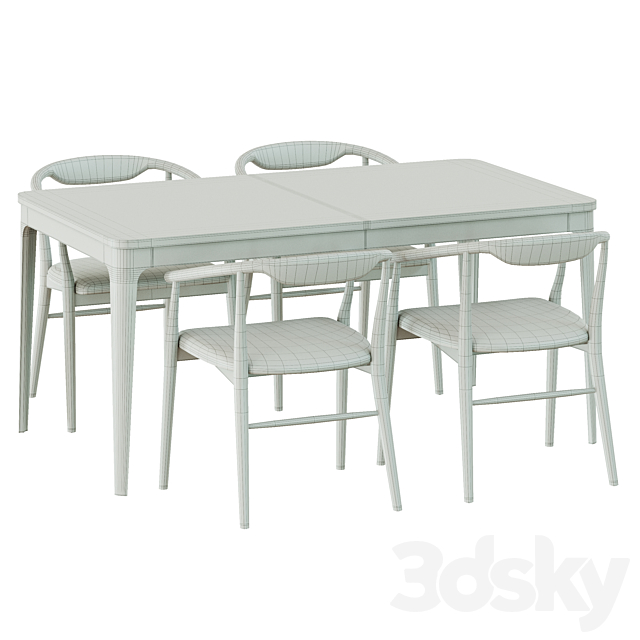 New York Table and Turin Chair by deephouse 3DS Max Model - thumbnail 5