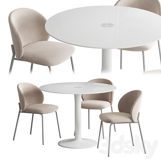 New York table Princeton chair Boconcept 3DSMax File - thumbnail 1