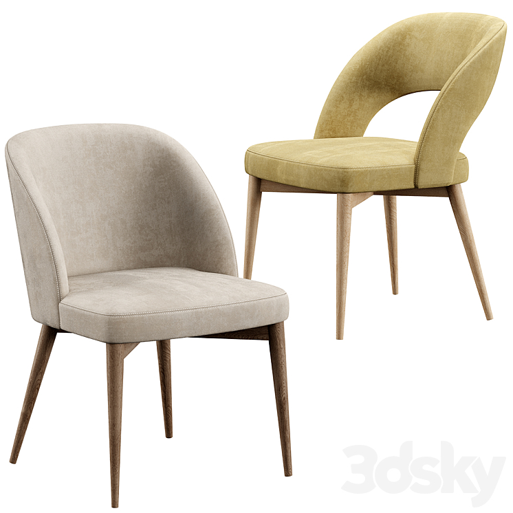 Niff Naff Chair Clark Table 3DS Max Model - thumbnail 2