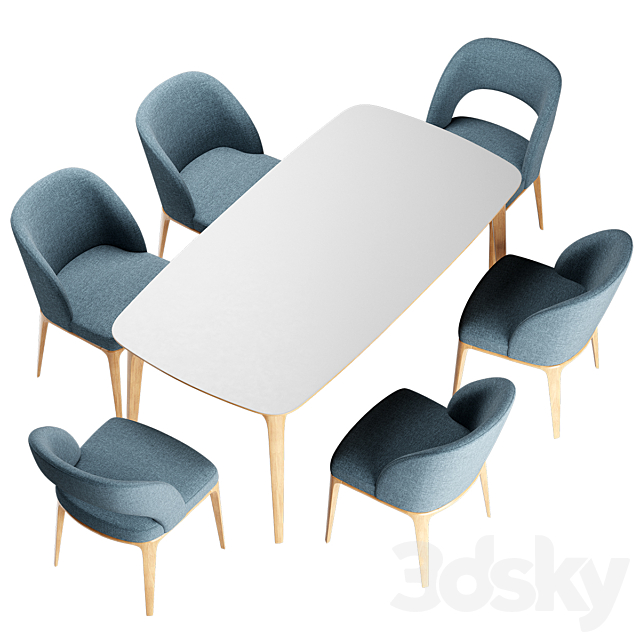 Niff Naff Chair Play Table 3DS Max Model - thumbnail 4