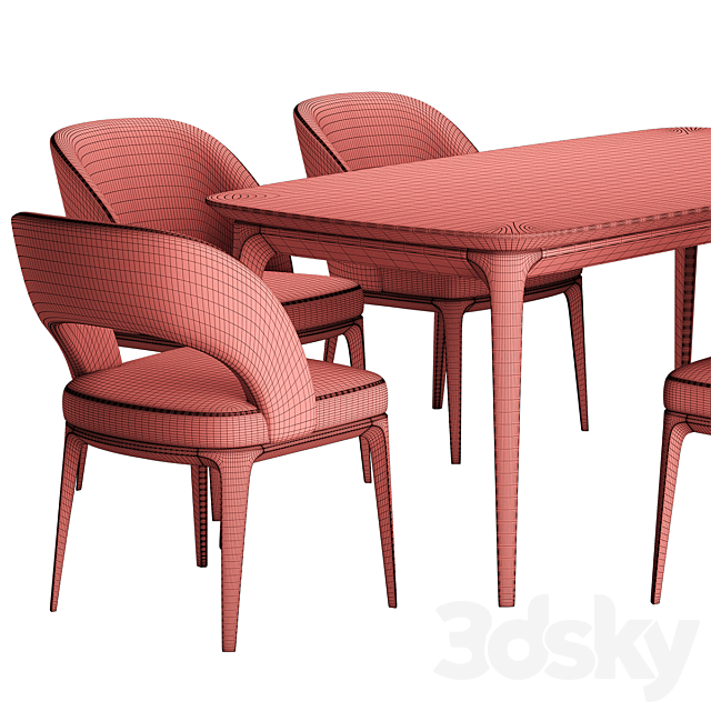 Niff Naff Chair Play Table 3DS Max Model - thumbnail 5