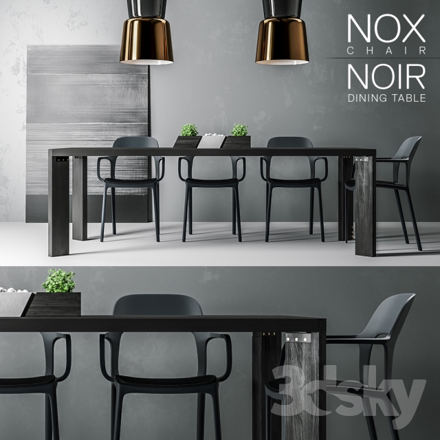 NOX & NOIR tables & chairs 3DS Max - thumbnail 3