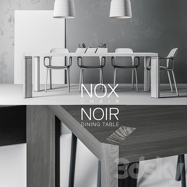 NOX & NOIR tables & chairs 3DSMax File - thumbnail 3