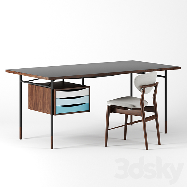 Nyhavn Desk by Finn Juhl 3DSMax File - thumbnail 1