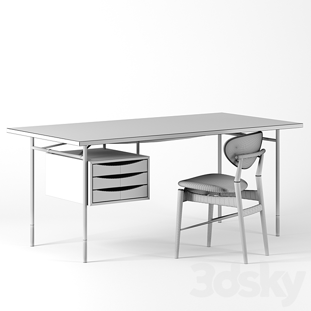 Nyhavn Desk by Finn Juhl 3DSMax File - thumbnail 2