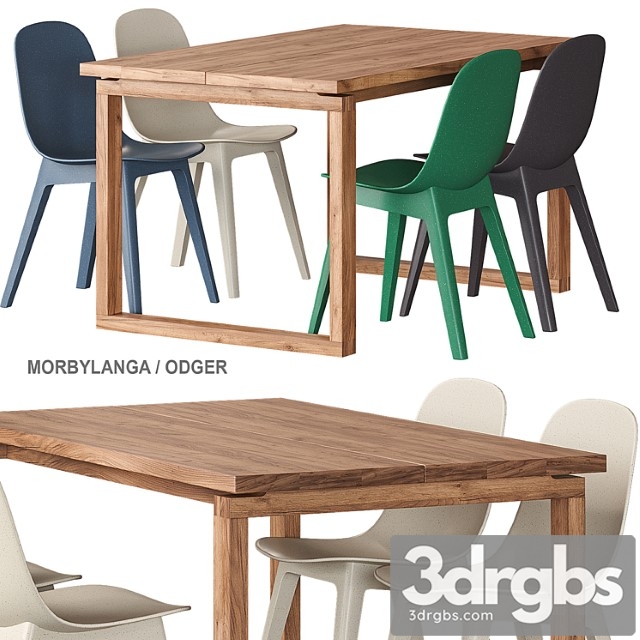 Odger ikea table and chairs - thumbnail 1