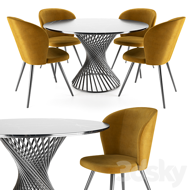 Odri chair and Tornado table 3DSMax File - thumbnail 1