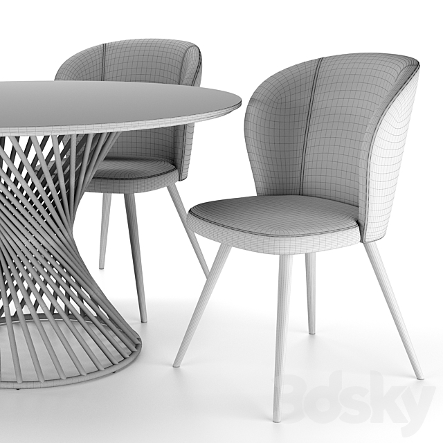 Odri chair and Tornado table 3DSMax File - thumbnail 5