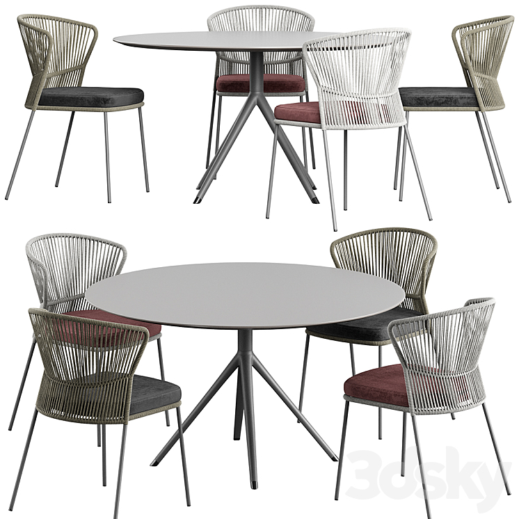 Ola Chair OTX Table 3DS Max Model - thumbnail 1