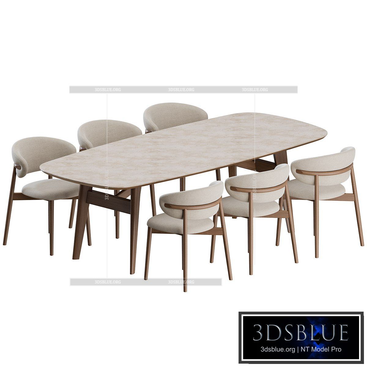 Oleandro Dinning Set 02 by Calligaris 3DS Max - thumbnail 3