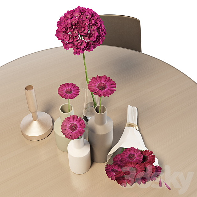 Oliform Designs Dining Table & Poliform Dining Chair 3DSMax File - thumbnail 3
