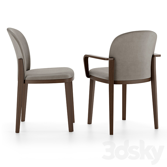 Orchestra chair and Inari PIANCA table 3DS Max Model - thumbnail 3