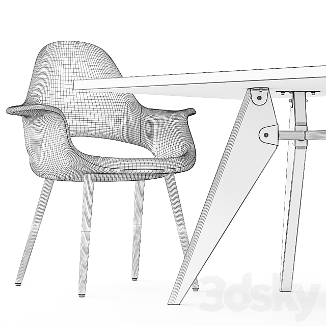 ORGANIC CONFERENCE and TABLE SOLVAY 3ds Max - thumbnail 3