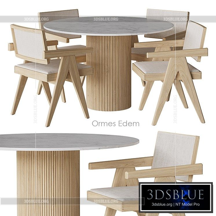 Ormes Edem Table and chairs by Cosmo 3DS Max - thumbnail 3