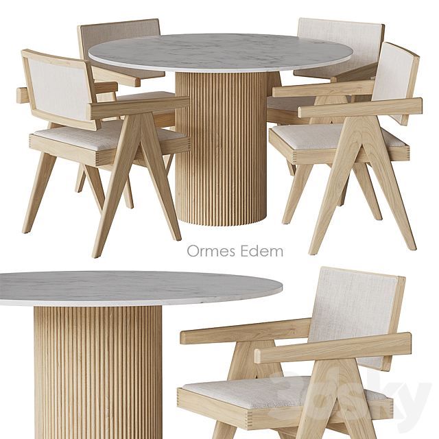 Ormes Edem Table and chairs by Cosmo 3DSMax File - thumbnail 1