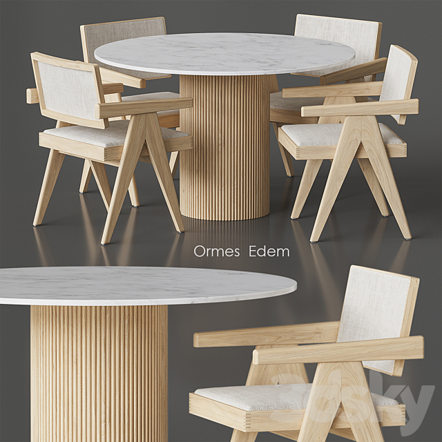 Ormes Edem Table and chairs by Cosmo 3DSMax File - thumbnail 2