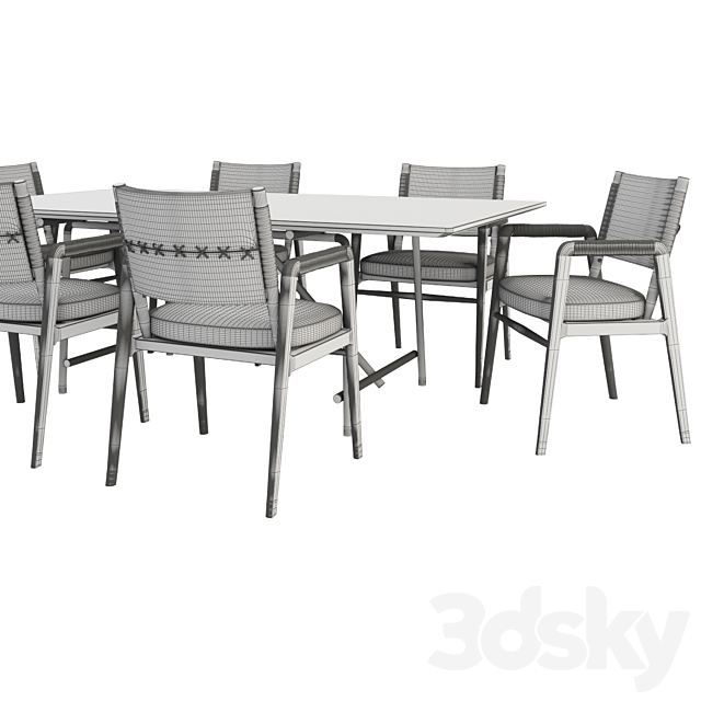 Ortigia Chair and Any Day Table 3DSMax File - thumbnail 3