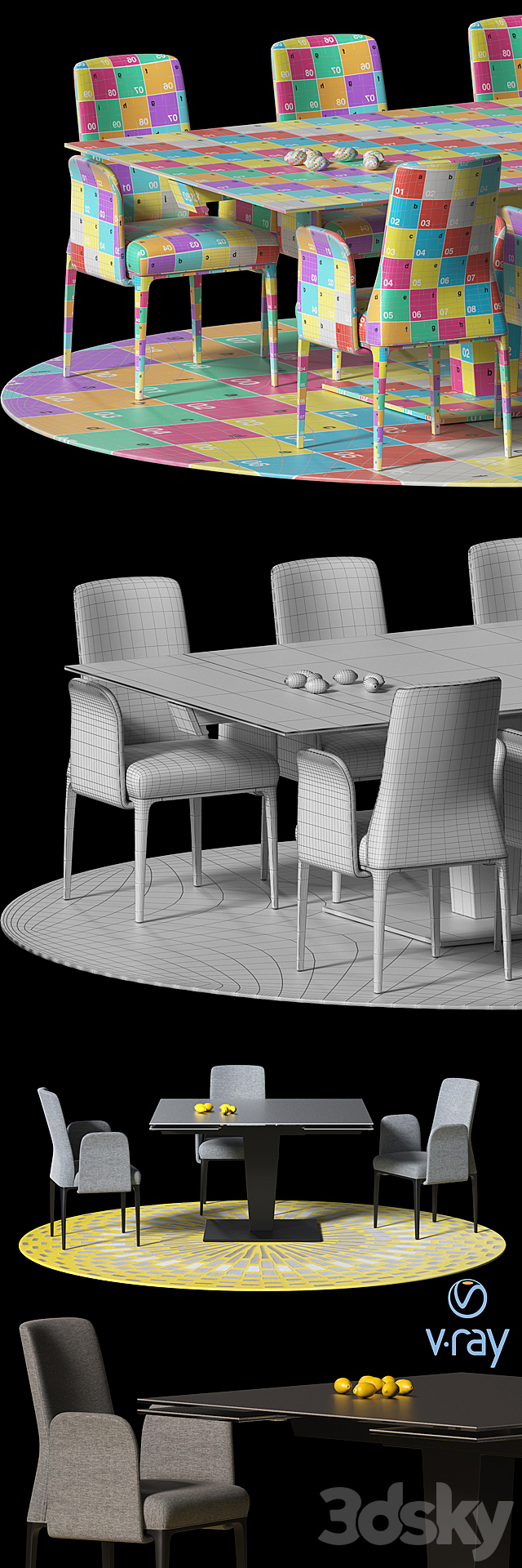 OSIRIS DINING TABLE _ AIDA BRIDGE 3DSMax File - thumbnail 3