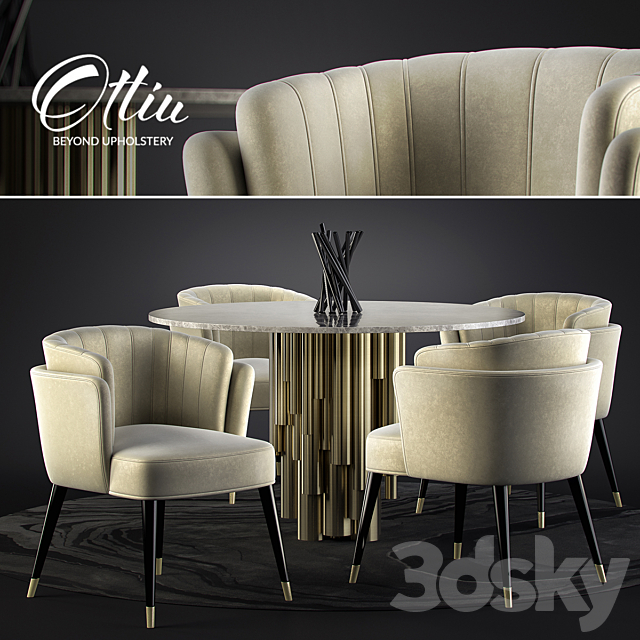 Ottiu Anita Dining Set 3DSMax File - thumbnail 2