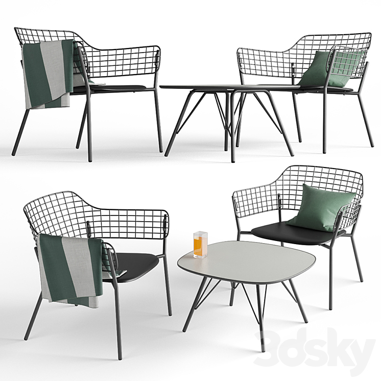 Outdoor furniture Emy Lyze 3DS Max Model - thumbnail 1