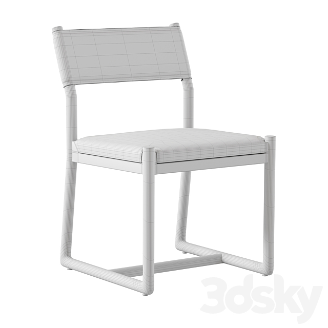 Outdoor furniture table and chairs for garden patio cafe Bilson outoor 3DS Max Model - thumbnail 6