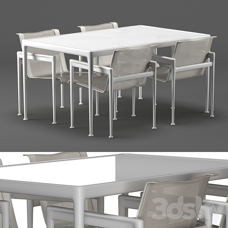 Outdoor table set 3DS Max - thumbnail 1