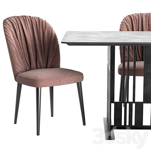 Ovi Chair Solo Table 3DS Max Model - thumbnail 2