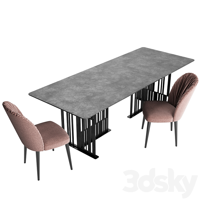 Ovi Chair Solo Table 3DS Max Model - thumbnail 3