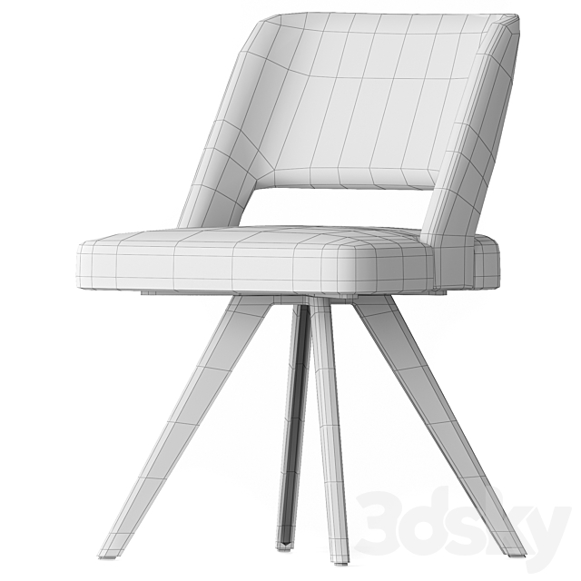 Owens Chair & Catlin Table by Minotti 3DSMax File - thumbnail 4