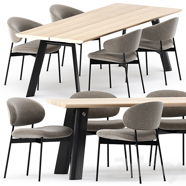 P68 TABLE and LUZ CHAIR by more 3DSMax File - thumbnail 1