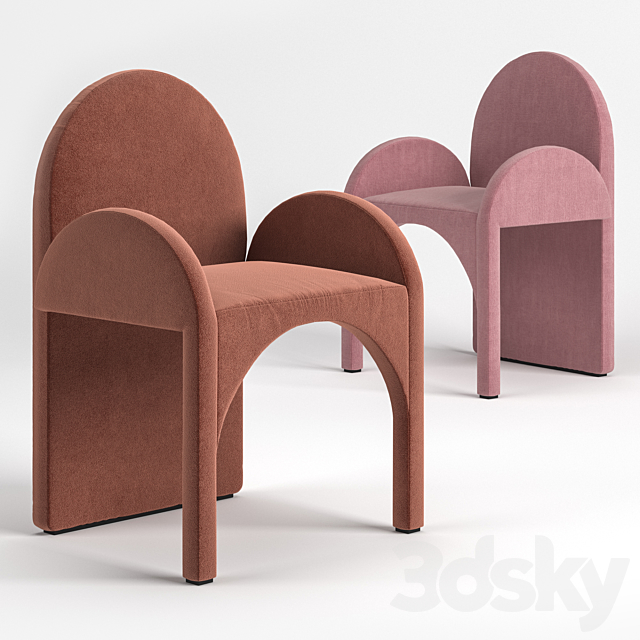 Paddle Table and Cuff arc armchair 3DSMax File - thumbnail 4