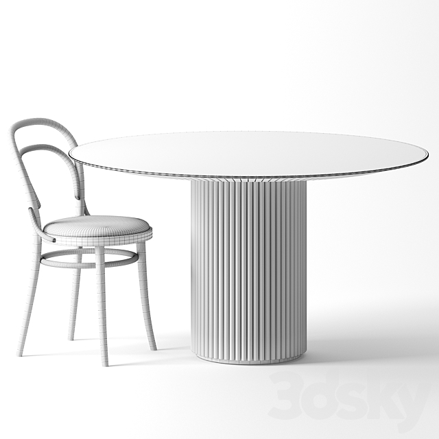 PALAIS ROYAL Dining table by Asplund 3DS Max Model - thumbnail 2