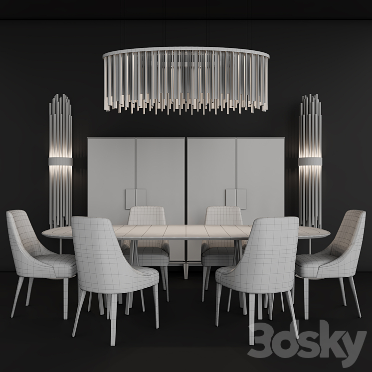 Paolo Castelli Furniture set 1 3DS Max - thumbnail 2