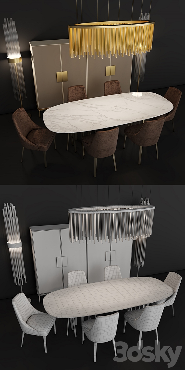 Paolo Castelli Furniture set 1 3DSMax File - thumbnail 3