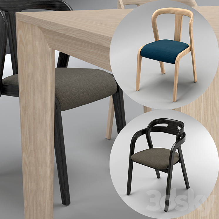 Passioni Genea chair Prince Table 3DS Max - thumbnail 2