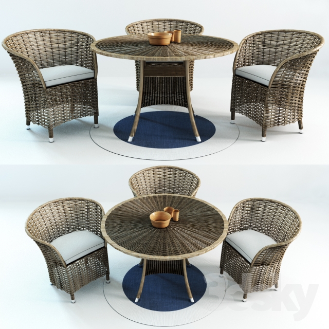 Patio Wicker 3DS Max - thumbnail 3