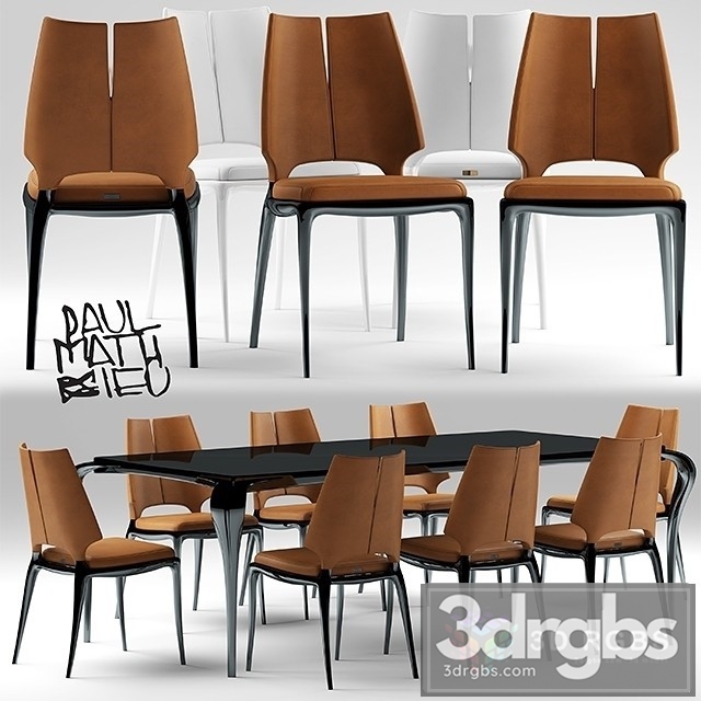 Paul Mathieu Table and Chair 3dsmax Download - thumbnail 1